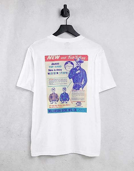 Dickies – Success – T-Shirt in Weiß mit Rückenprint günstig online kaufen