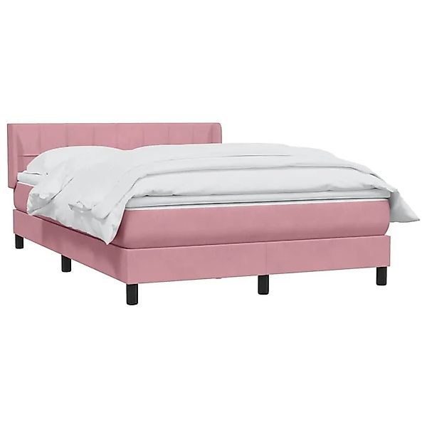 vidaXL Boxspringbett mit Matratze Rosa 160x220 cm Samt 3318164 günstig online kaufen