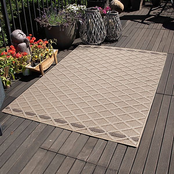 Carpettex Outdoorteppich Rauten Design, Läufer, Höhe: günstig online kaufen