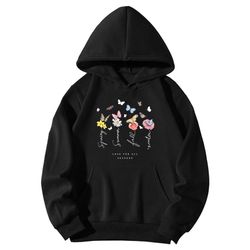 Banco Hoodie Damen Schmetterling Unifarben Unifarben, günstig online kaufen