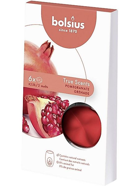 Bolsius Duftkerze Bolsius Aromatic Wax Melts Granatapfel, 6er Pack günstig online kaufen