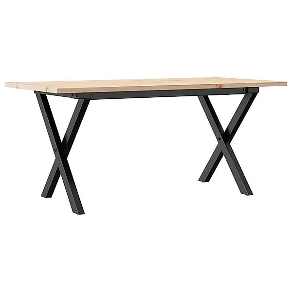 vidaXL Esstisch Couchtisch X-Gestell 90x40x45cm Massivholz günstig online kaufen
