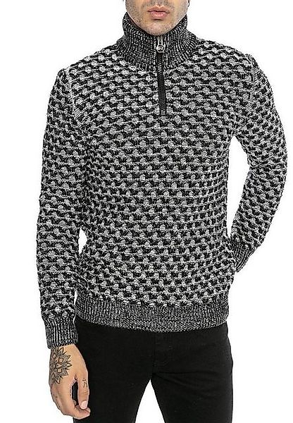 RedBridge Strickpullover mit Zipper und Stehkragen Stilvolles Muster Modisc günstig online kaufen