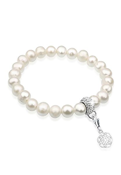 Nenalina Perlenarmband Lebensblume Perle Kristalle 925 günstig online kaufen