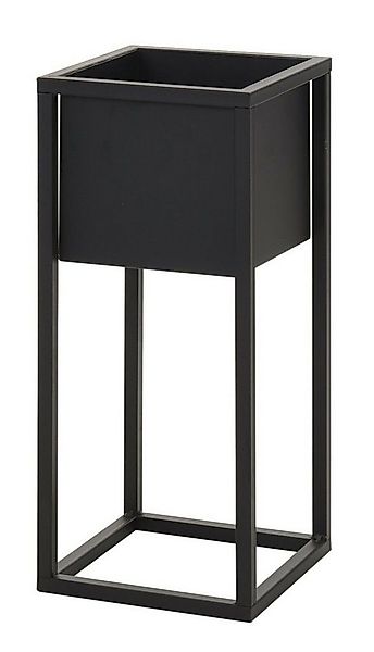 Meinposten Blumentopf mit Gestell Metall schwarz H 50 oder 70 cm günstig online kaufen