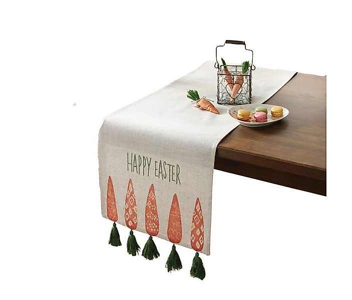 Home-trends24.de Tischläufer Tischdecke Ostern Karotten Quasten Osterhase T günstig online kaufen