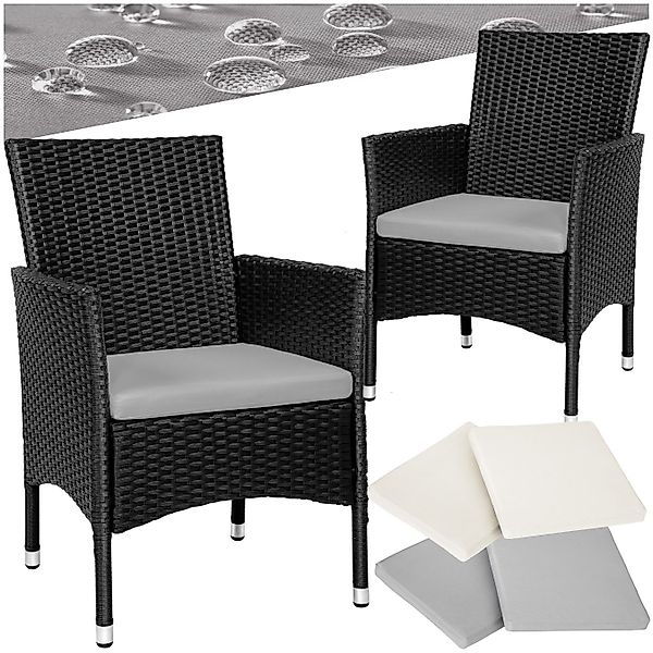 tectake Rattanstuhl 2er Set Rattanstuhl (Set, günstig online kaufen