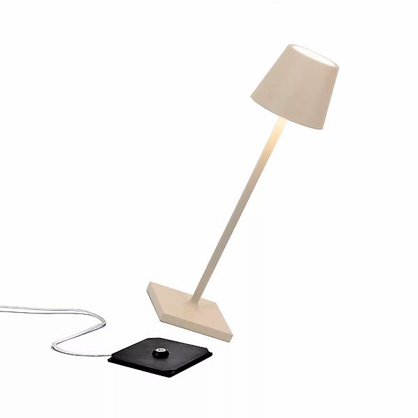 LED Akku Tischleuchte Poldina Micro in Beige 1,8W 142lm IP65 günstig online kaufen