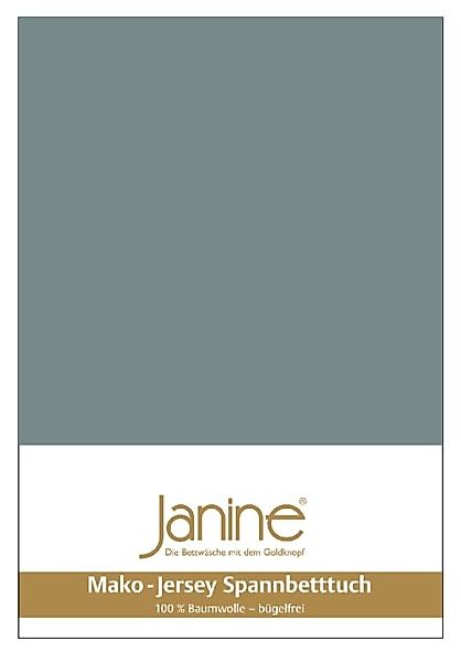 Janine Janine Spannbetttuch Mako-Feinjersey 5007 mineralgrün (650) Größe: günstig online kaufen