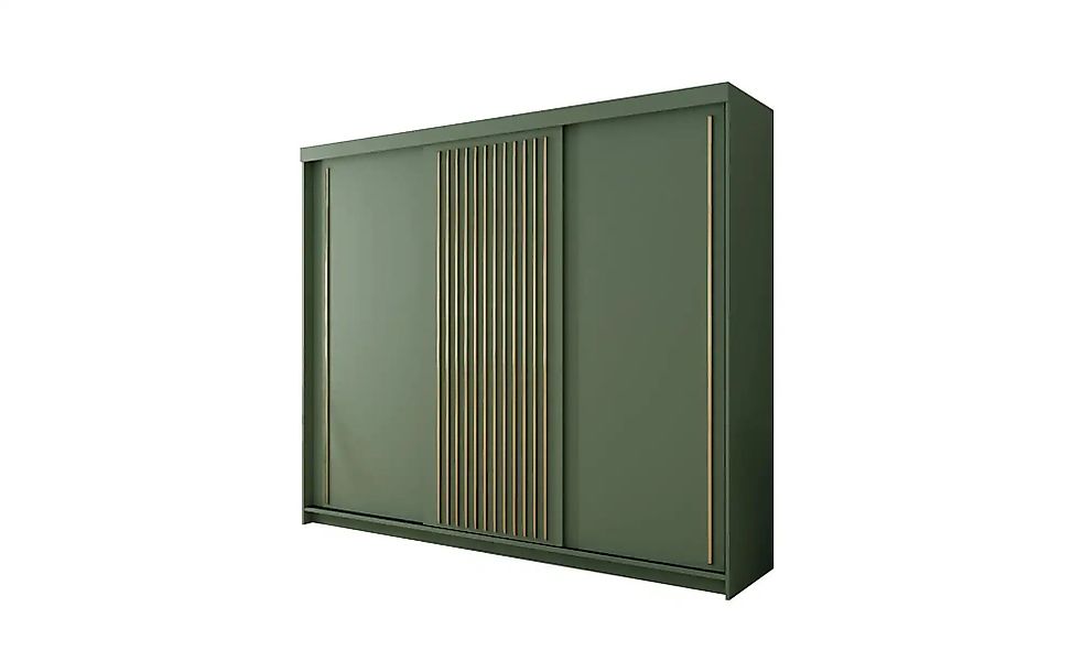 Schwebetürenschrank grün Tiara ¦ grün ¦ Maße (cm): B: 250 H: 216 Schränke > günstig online kaufen