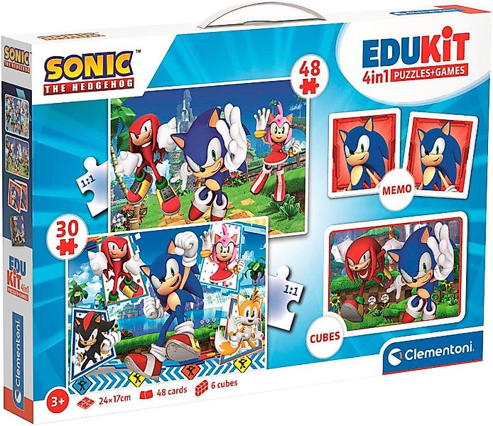 Clementoni® Puzzle Edukit, 4n1, Sonic, 78 günstig online kaufen