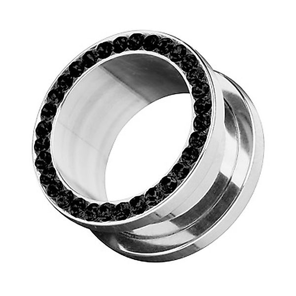 Taffstyle Plug Piercing Edelstahl Zirkonia Kristall, günstig online kaufen