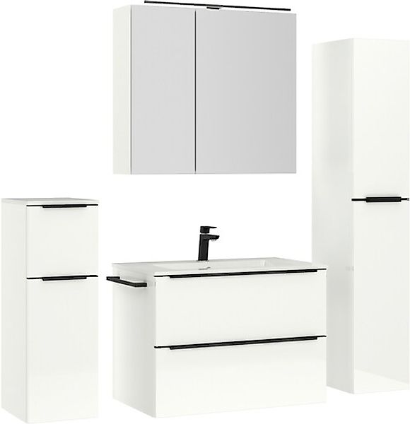 nobilia® Badmöbel-Set »Levere« vormontiert, mit Soft-Close, 4 Stk. tlg. günstig online kaufen