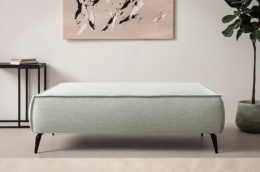 Home affaire Hocker "TVINNU, mit Kedernaht, Cord u. Flachgewebe" zur Serie günstig online kaufen