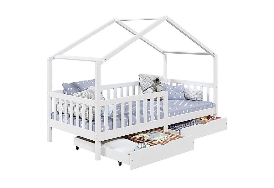 IDIMEX Kinderbett ELEA, Hausbett Montessori Bett Kinderbett Tipibett 90 x 2 günstig online kaufen