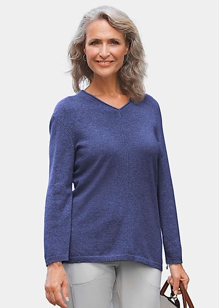 GOLDNER Strickpullover Kurzgröße: Kaschmirpullover mit V-Ausschnitt günstig online kaufen