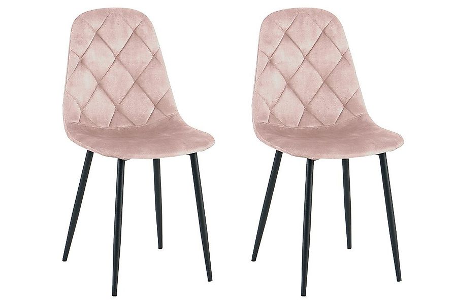 riess-ambiente Esszimmerstuhl GLAMM champagner beige/schwarz - Samt, Metall günstig online kaufen