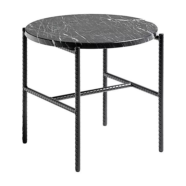 HAY - Rebar Beistelltisch Marmor Ø45cm - schwarz/Tischplatte Marmor/Gestell günstig online kaufen