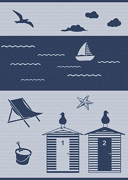 ROSS Geschirrtuch, maritim, Strandidylle mit Strandhäusern günstig online kaufen