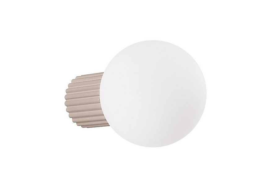 Licht-Erlebnisse Wandleuchte DELOR, ohne Leuchtmittel, Taupe IP44 G9 Glas A günstig online kaufen