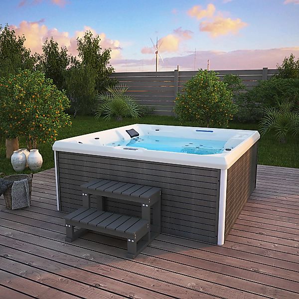 Home Deluxe Whirlpool Stream Big für 5 Personen 207,5 x 207,5 x 88 cm günstig online kaufen