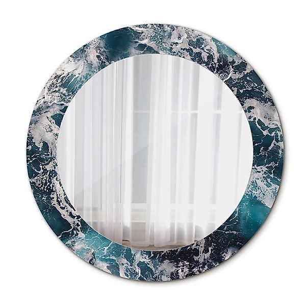 Tulup Bedruckte Spiegel Stürmische See 60x60 cm Runder Spiegel mit Dekorati günstig online kaufen