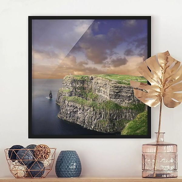 Bild mit Rahmen Strand - Quadrat Cliffs Of Moher günstig online kaufen
