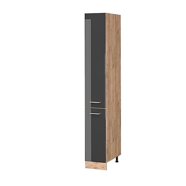 Vicco Apothekerschrank R-Line Anthrazit Hochglanz/Goldkraft Eiche 30 cm günstig online kaufen
