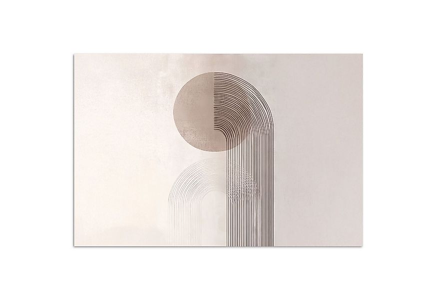 MuchoWow Poster Minimalistisch - Kreis - Hellgrau, (1 St), Poster ohne Rahm günstig online kaufen