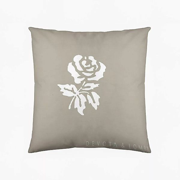 Kissenbezug Roses Devota & Lomba Roses Lino Reißverschlusshalter Grau günstig online kaufen