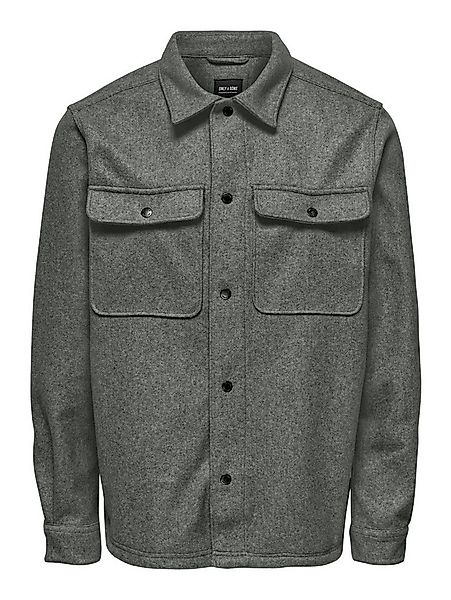 ONLY & SONS Langarmhemd ONSASH OVR WOOLEN LOOK PKT LS SHIRT NOOS günstig online kaufen