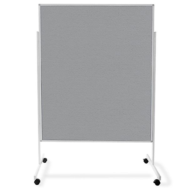 KARAT Filz Moderationstafel Stabiles Gestell mit Rollen Grau 150 x 120 cm günstig online kaufen