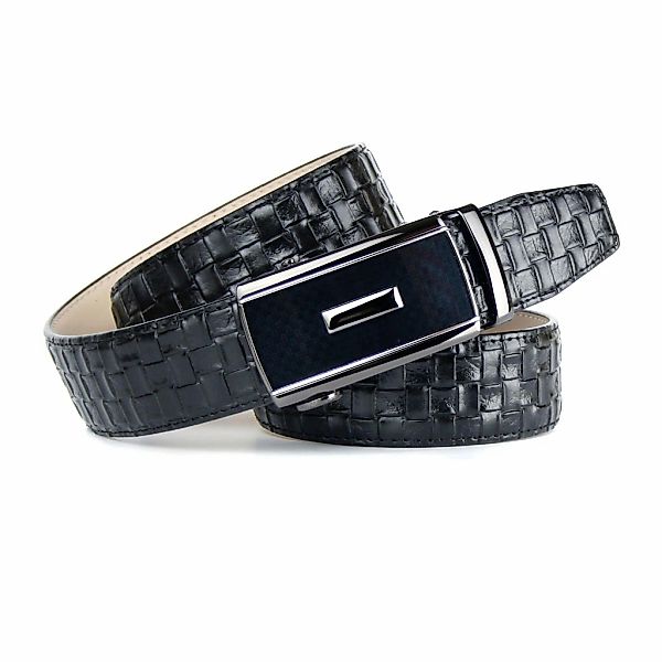 Anthoni Crown Ledergürtel mit Flechtmuster-Prägung günstig online kaufen