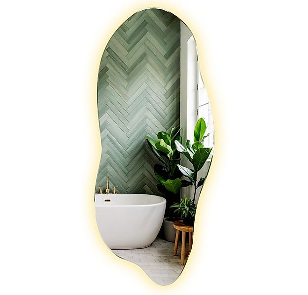 Tulup LED-Lichtspiegel LED-Spiegel-Warme Unregelmäßige Wandleuchte für Bade günstig online kaufen