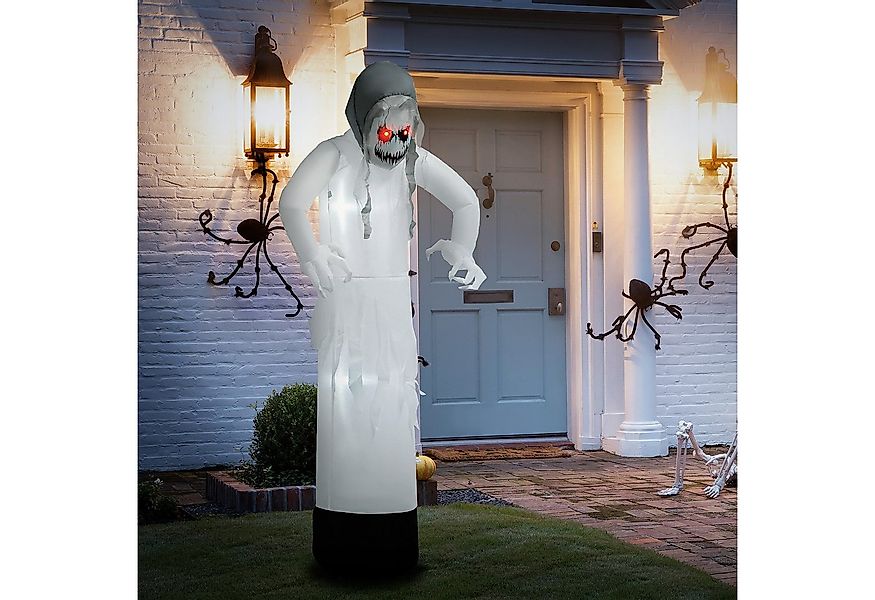 Outsunny LED-Dekofigur Geisterhexe mit roten Augen, mit LED-Lichtern (Aufbl günstig online kaufen