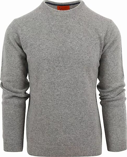 Suitable Lammwolle Pullover O-Ausschnitt Grau - Größe M günstig online kaufen