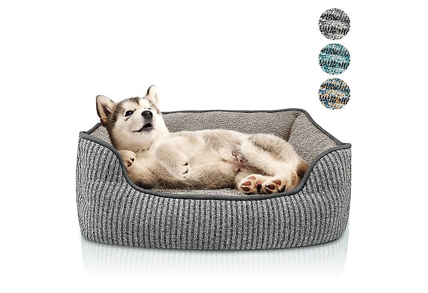 Bluzelle Tierbett Kuscheliges Hundesofa - S, Kunstleinen, Teddy-Fell Plüsch günstig online kaufen