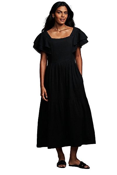LAURA ASHLEY Volantkleid Laura Ashley Kleid mit Flügelärmeln Spitzenbesatz günstig online kaufen