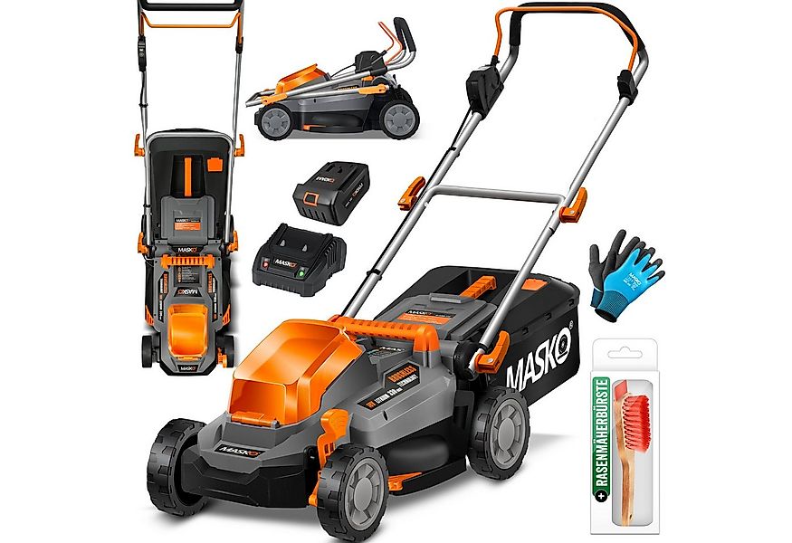 MASKO Akkurasenmäher ECO-X10 mit 33cm Schnittbreite, 30L Fangkorb, 4,0Ah Ak günstig online kaufen