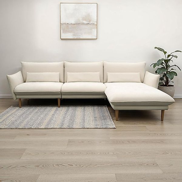 DOMO collection Ecksofa »Leuven modern mit schmalen Armlehnen, Breite 282 c günstig online kaufen