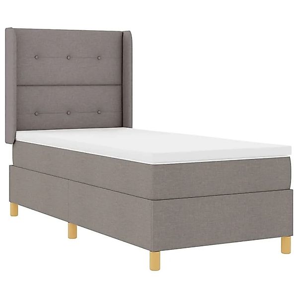 vidaXL Boxspringbett mit Matratze Taupe 140 x 200 cm Stoff 3343662 günstig online kaufen