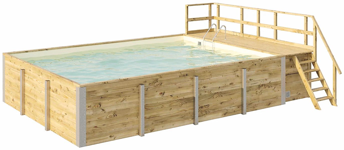 weka Rechteckpool "595 Gr. 2 mit Sonnendeck und Technikraum" BxLxH: 416x644 günstig online kaufen