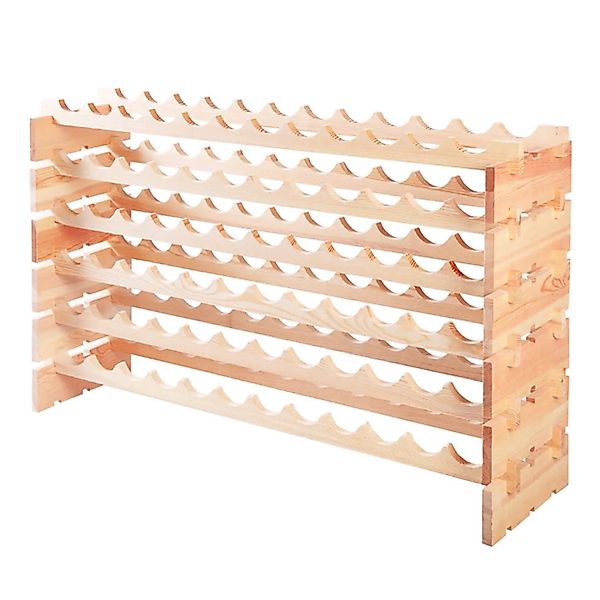 Costway Weinregal Holz Stapelbar 72 Flaschen 119 x 29 x 72 cm günstig online kaufen