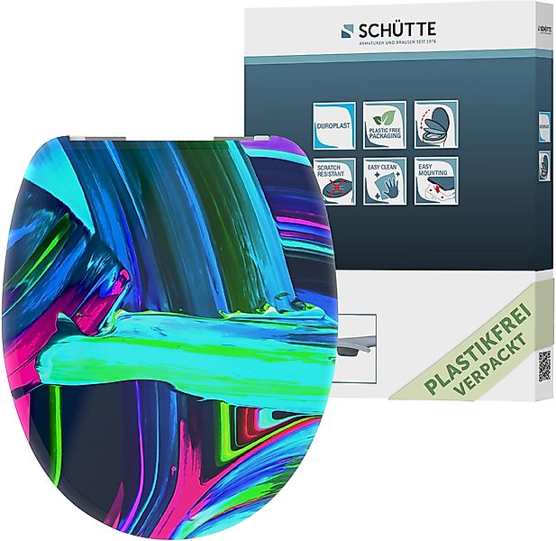 Schütte WC-Sitz Neon Paint, Duroplast, Absenkautomatik günstig online kaufen