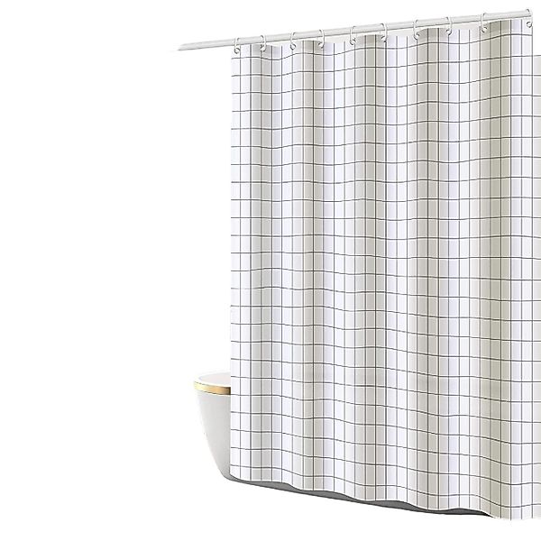 HomeBella Duschvorhang Kariert Textil Antischimmel Schimmelresistent günstig online kaufen