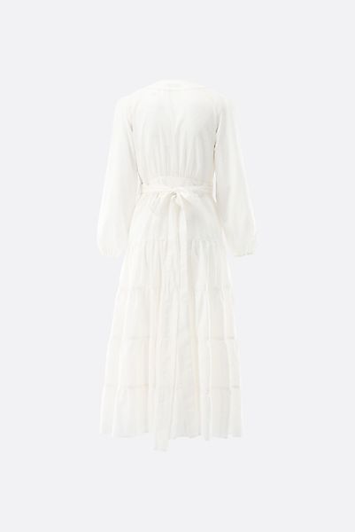 Midi-Wickelkleid mit Puffärmeln günstig online kaufen