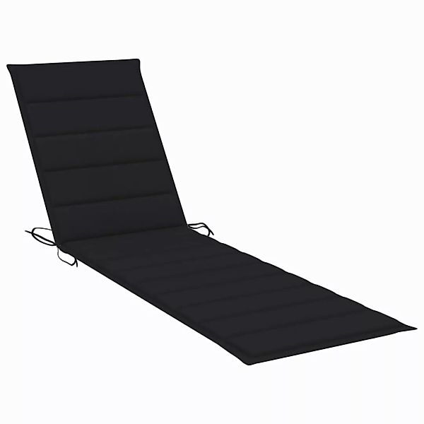 vidaXL Sitzauflage Sonnenliegen-Auflage Schwarz 200x50x3 cm günstig online kaufen