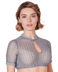 KRÜGER COLLECTION Dirndlbluse Dirndlbluse 'Bernarda' Kurzarm günstig online kaufen