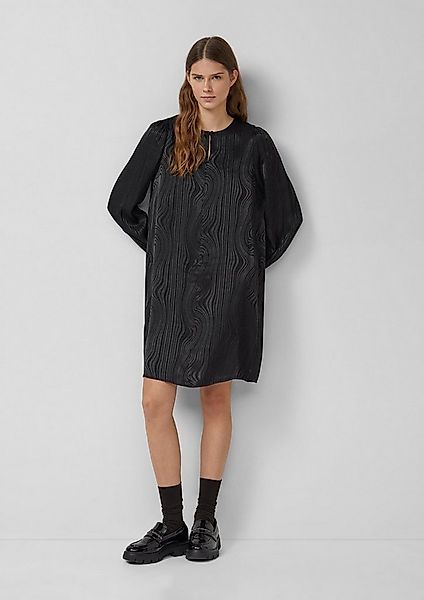 s.Oliver Minikleid Kleid Fließendes Jacquardkleid mit Raffung günstig online kaufen