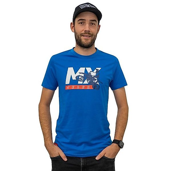 Weber GmbH Print-Shirt Weber MX T-Shirt blau (1-tlg) Aufdruck, strapazierfä günstig online kaufen